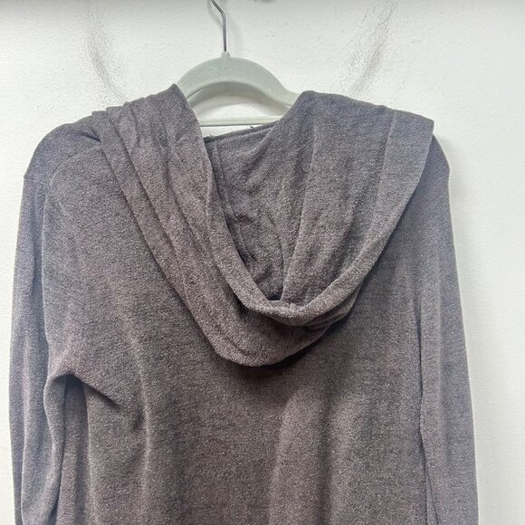 Barefoot Dreams CozyChic Ultra Lite Hooded Cardigan With Pockets Charcoal Gray S - Picture 5 of 8